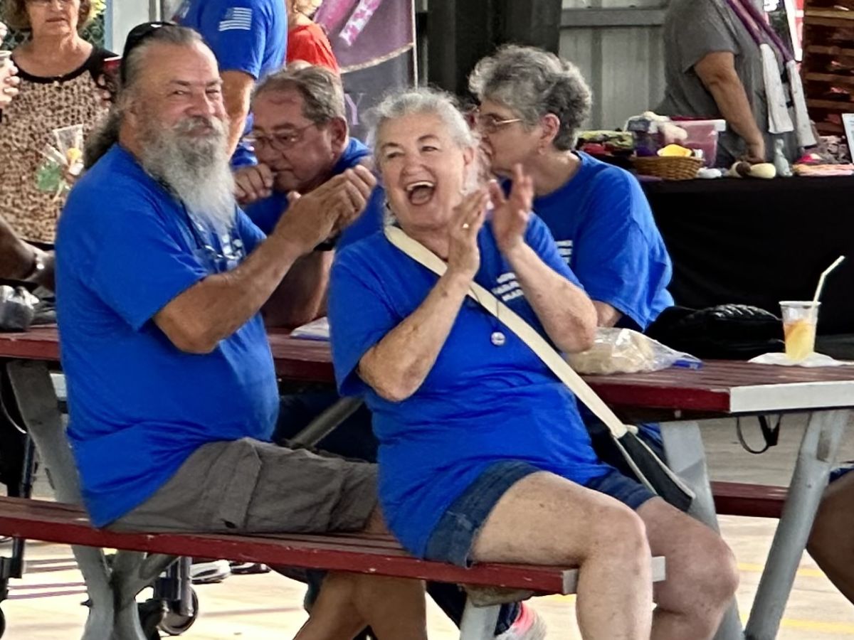 ENJOYING MUSIC AT MARKET