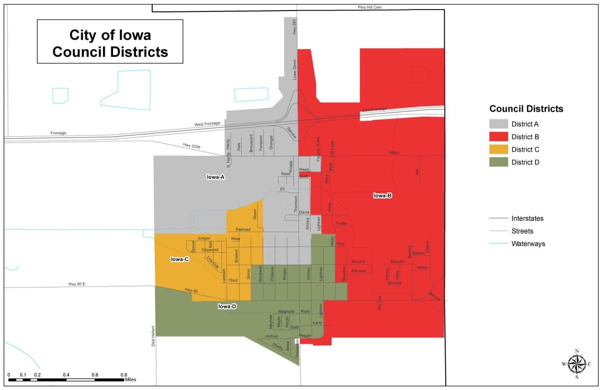 color coded council district maps