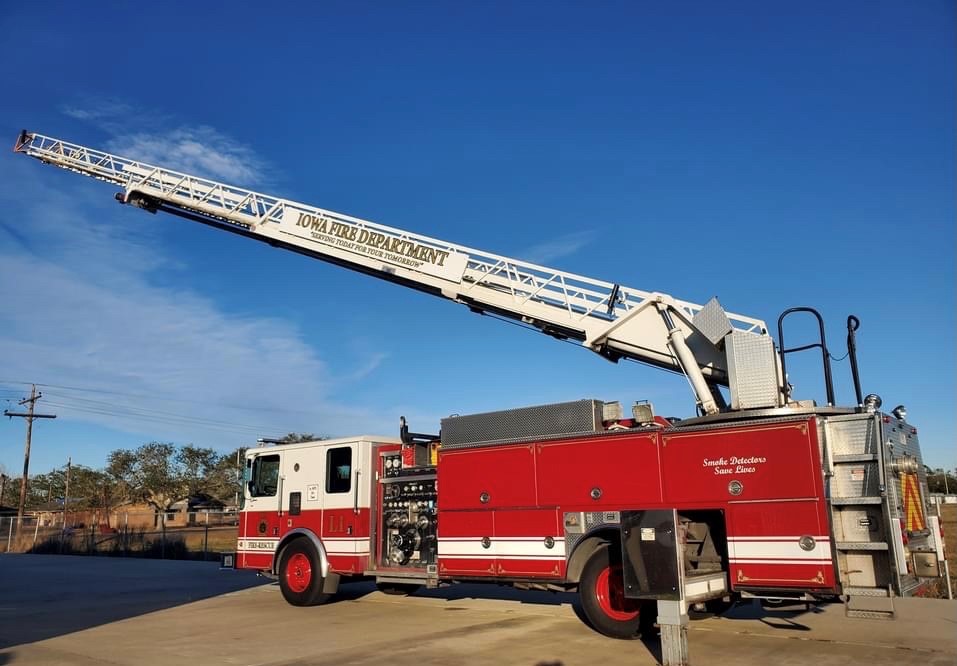 Fire truck with ladder